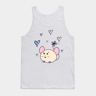 chinchilla hand drawing cute Hearts Tank Top